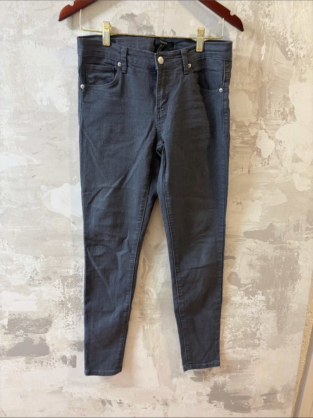 Forever 21 Dark Gray Skinny Jeans